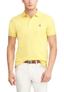 Camisa Gola Polo Ralph Lauren Masculina Custom Fit - Amarelo Claro